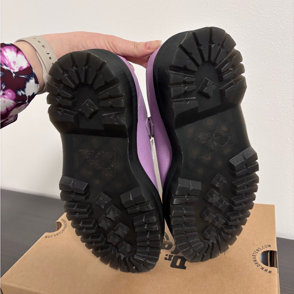 Dr. Martens Purple Bethan Shoes with Black Soles - Picture 6 of 6